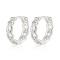 Woven Link Huggies Silver