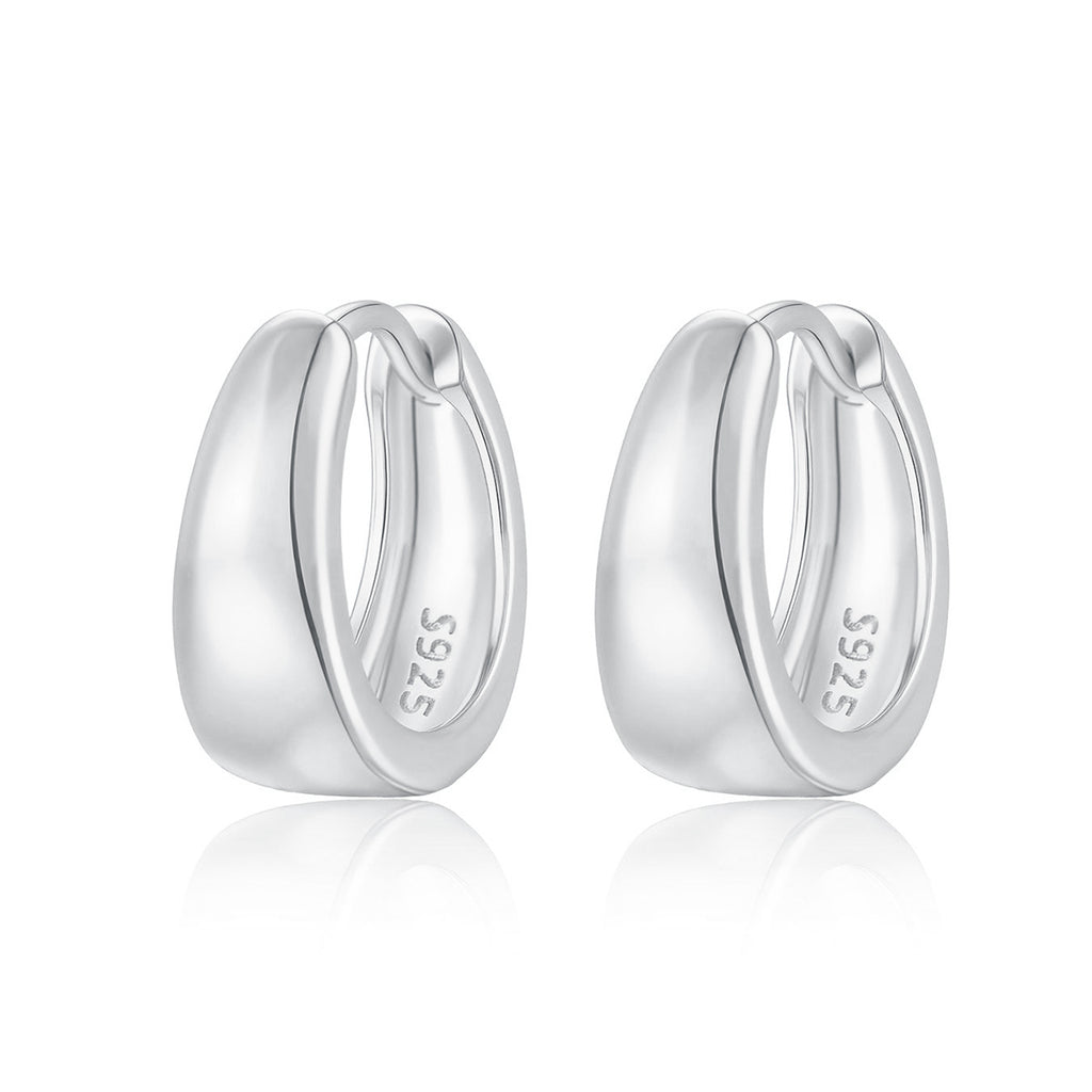 Chunky Dome Huggies Silver