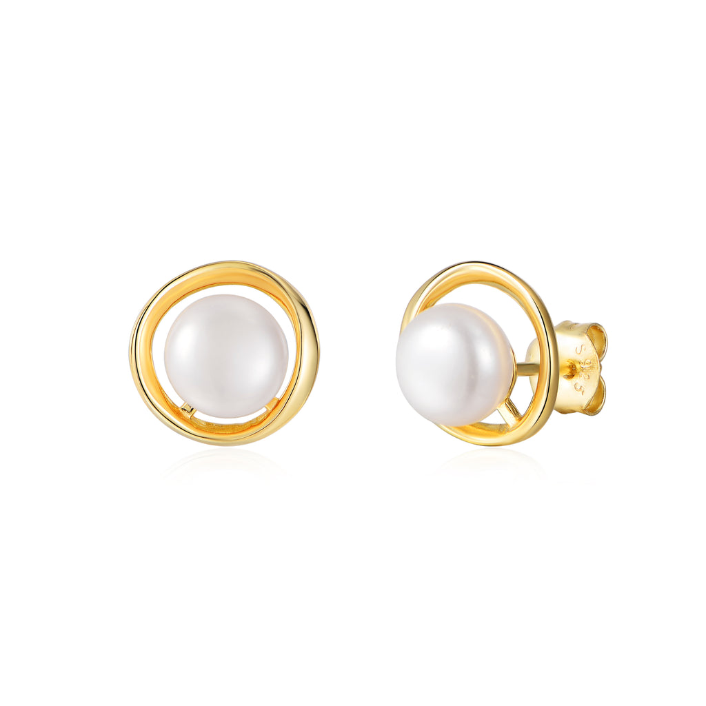 Pearl Halo Studs
