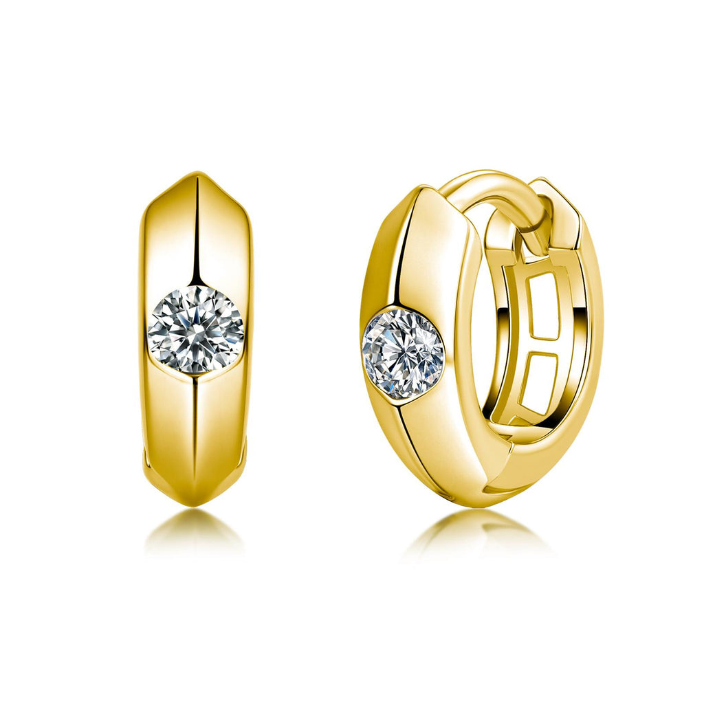 Marquise Solitaire Huggies