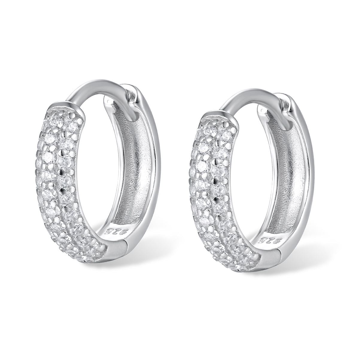 Petite Pavé Hoop Huggies
