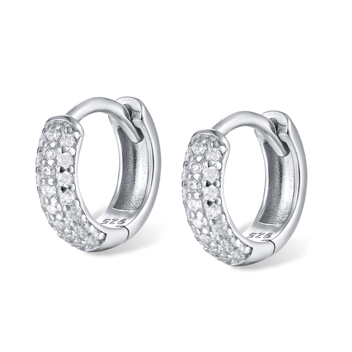 Petite Pavé Hoop Huggies