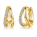 Split Pave Huggies