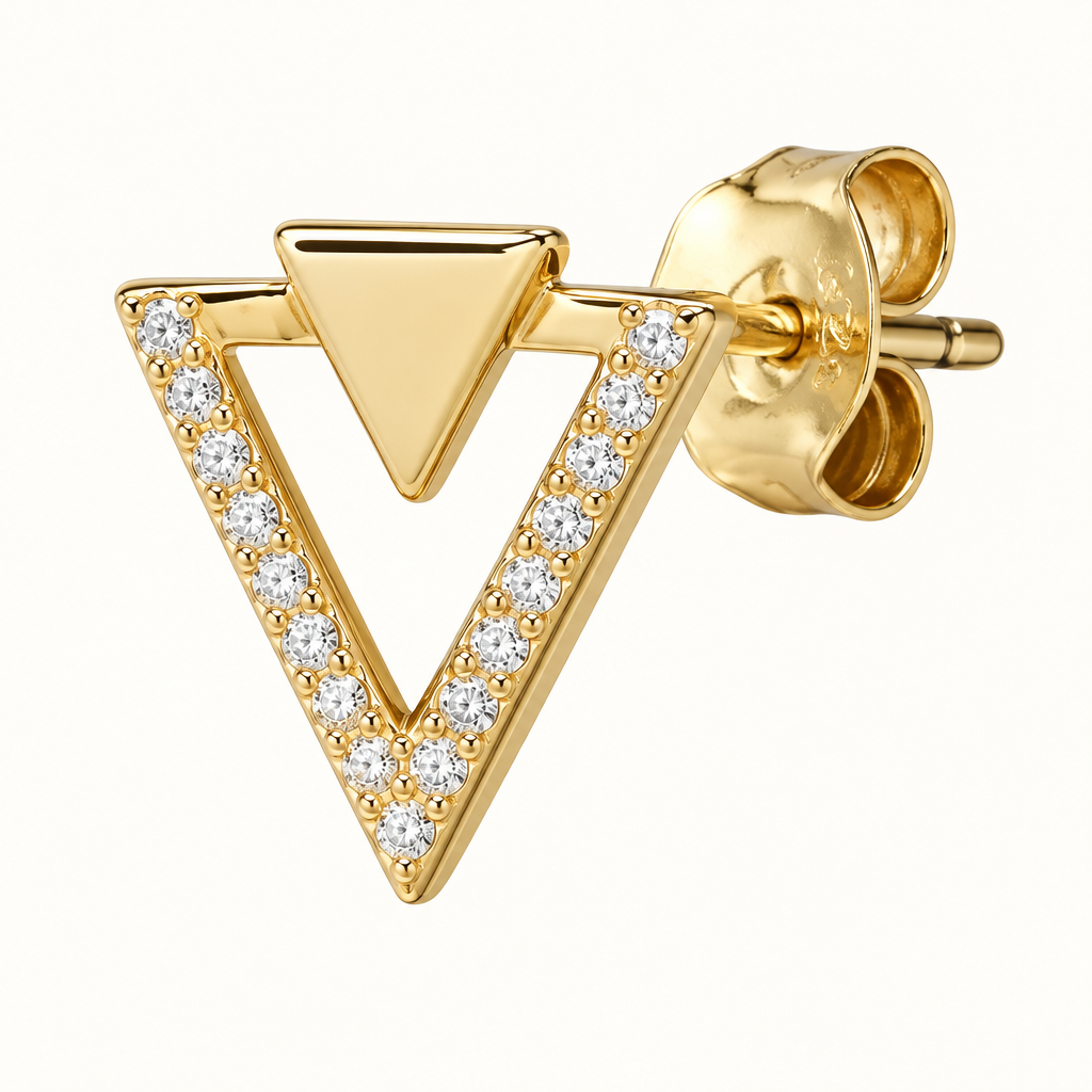 AI-generated V-Geometry Pavé Studs detail