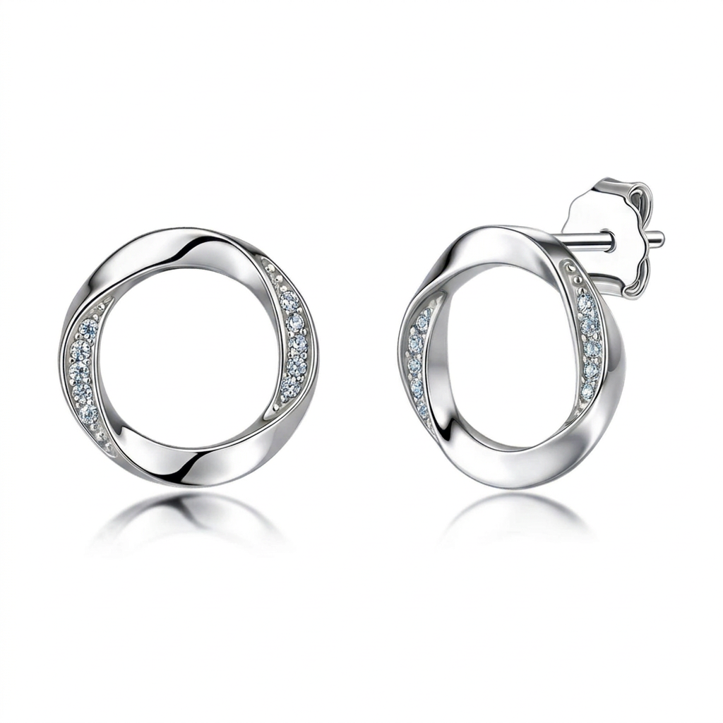 Mobius Pave Studs 银色版