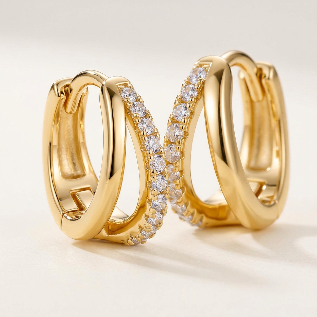 Split Pavé 耳环产品细节图