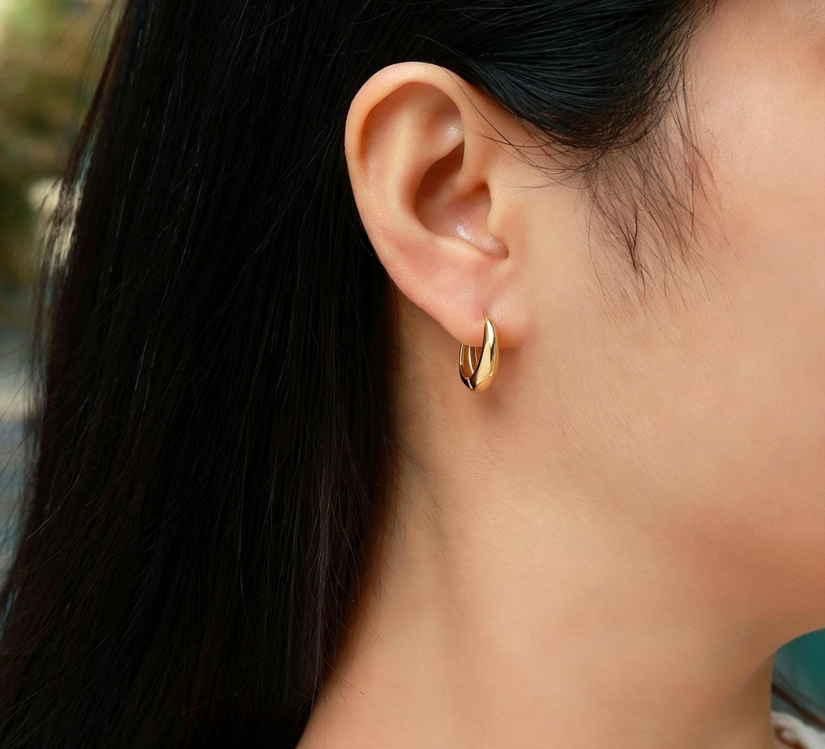 Teardrop Gold Huggies